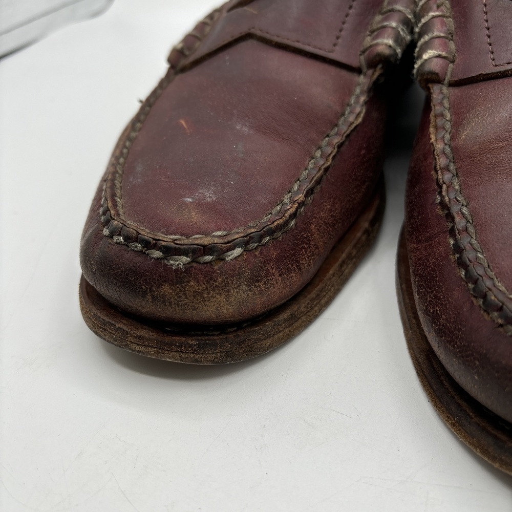 Rancourt & Co Penny Loafer Men's 10.5 D Leather Red Brown Made in USA READ - Picture 3 of 16